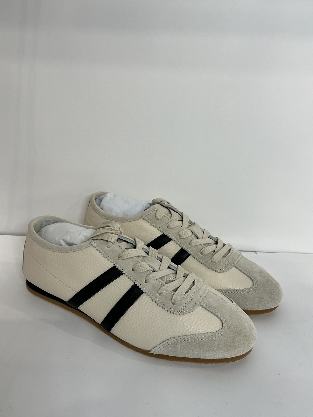 Italian Leather & Suede Low Profile Sneaker